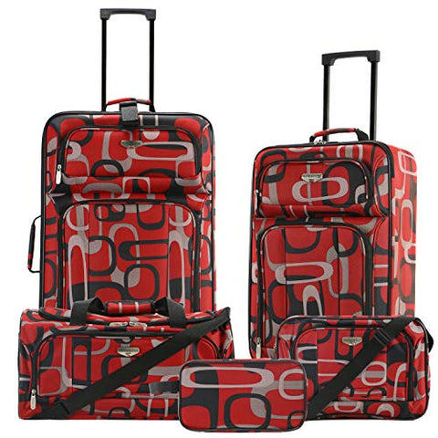 Travelers Club Tuscany 5-Piece Upright Luggage Set, Circle