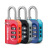 Newtion Tsa Lock 4 Pack,Tsa Approved Luggage Lock,Travel Lock With Double Color Alloy