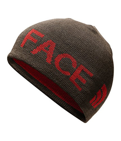 The North Face Unisex Reversible Banner Beanie Bracken Brown/Rage Red One Size
