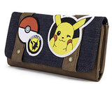 Loungefly Pokemon Pikachu Patches Flap Wallet (Blue, One Size)