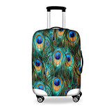 Youngerbaby Peacock Luggage Cover Spandex Travel Suitcase Protective 18/20/24/28 Inch