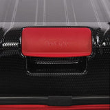 Hurley Swiper Hardside Spinner Carry On Luggage 21", Black/Red