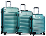 Dejuno Impact Hardside 3-Piece Spinner Luggage Set, Green