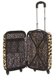 Rockland Luggage 3 Piece Upright Set, Leopard, Medium
