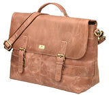 DH Shillong 15 Inch Retro Buffalo Hunter Leather Laptop Messenger Bag Office Briefcase College Bag