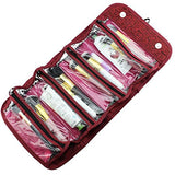 4-Layer Roll Up Foldable Travel Organizer Multifunctional Hanging Makeup Cosmetic Bag Large