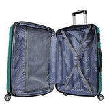 World Traveler Expedition 3-Piece Hardside Spinner Luggage Set, Green