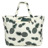 Large Beach Tote Bag Women Waterproof Sandproof Pineapple Zipper Beach Tote Bag Pool Gym Grocery Travel with Wet Pocket