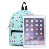 Lightweight Canvas Mini Backpack for Women, Teens (Cat Blue Small V2)