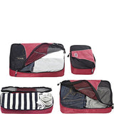 eBags Packing Cubes for Travel - 4pc Classic Plus Set - (Black)
