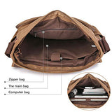 Leegoal Messenger Bag for Men, Water-Resistance Canvas Shoulder Crossbody Sling Bag for