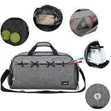 Gym Duffel Bag Sports Travel Tote Bag Overnight for Men and Women with Shoe Compartment, Wet