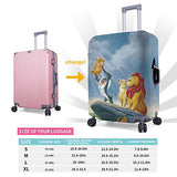 Anime L-ion K-ing Travel Suitcase Protector Luggage Cover Protective Washable With Concealed Zipper Suitable for 18-32 Inch