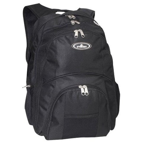 Everest Luggage Laptop Computer Backpack, Black, Black, One Size
