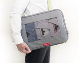 LeanTravel Compression Packing Cubes Luggage Organizers for Travel W/Double Zipper (3) Set (Grey)