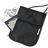 Alpine Swiss Travel Wallet Neck Pouch Under Clothing Security Stash Bag Black