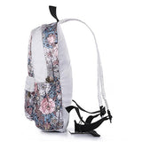 Black Butterfly Women'S Student Backpack For Daypack Backpack School Bag White Red , V