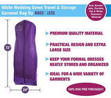 Bags For Less Wedding Gown Garment Bag By Soft, Breathable, Durable, Rip & Water Resistant Material