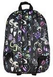 Nightmare Before Christmas Jack Skellington Color Sketch Toss School Laptop Backpack