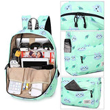 Bookbags For Teens, Cute Cat And Fish Laptop Backpack School Bags Travel Daypack Handbag By Mygreen