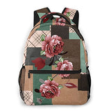 Multi leisure backpack,Silk Scarf Design Fashion Textile, travel sports School bag for adult youth College Students