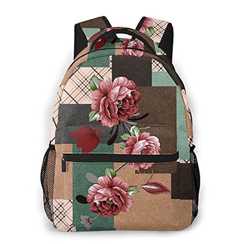 Multi leisure backpack,Silk Scarf Design Fashion Textile, travel sports School bag for adult youth College Students
