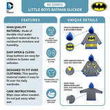 DC Comics Boys' Little Batman Character Slicker and Umbrella Rainwear Set, Gray, Age 4-5