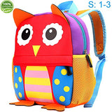 Toddler Backpack for Boys and Girls, 10.6" Owl School Bag, Suitable for 1-3 Years kids