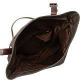 Sharo Leather Bags Leather And Canvas Messenger Bag (Brown)