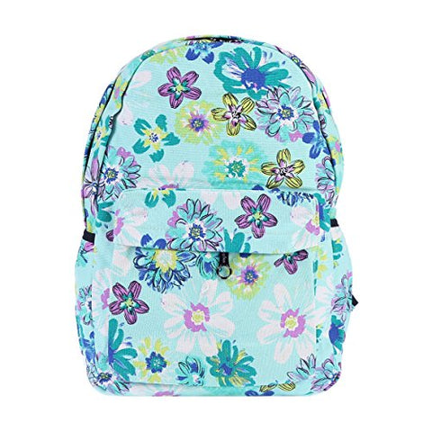 Damara Womens Vintage Flower Printed Simple Classic School Bag,Green