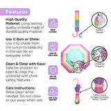 Kids Umbrella and Raincoat Set for Boys and Girls Ages 3-7 (Unicorn Design)