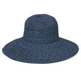 Wallaroo Women'S Scrunchie Sun Hat - Lightweight And Packable Sun Hat - Upf 50+, Navy With White