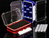 LIZHOUMIL 1pcs Fishing Tackle Box Waterproof, Tackle Trays Transparent Fishing Tackle Storage Organizer Boxes with DIY Dividers Blue