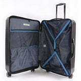 Perry Ellis Bauer 21" Hardside Carry-On Spinner Luggage, Black