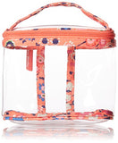 Vera Bradley Lighten up 3-1-1 Cosmetic, Polyester, Coral Meadow, One Size