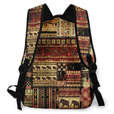 Multi leisure backpack,Patchwork African Grunge Print, travel sports School bag for adult youth College Students
