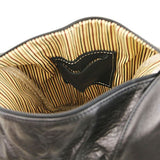 Tuscany Leather Delhi Leather Backpack Dark Blue Leather Backpacks