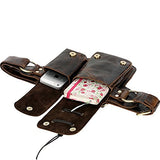 Vicenzo Leather Adonis 2 Leather Waist Pack Hip Purse (Black)