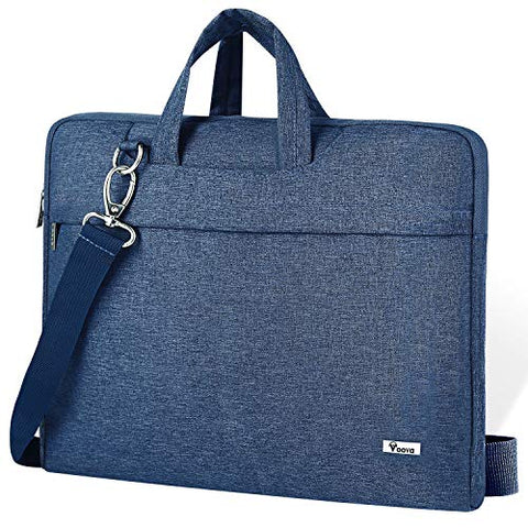 Voova Laptop Shoulder Bag,Slim Portable Sleeve Carrying Case with Strap Compatible with 17 17.3 Inch Computer/Notebook/MacBook Pro 17" / New Razer Blade Pro 17 / Asus Acer Hp for Men Women, Blue