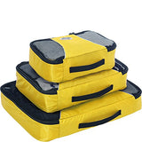 eBags Packing Cubes for Travel - 3pc Set - (Canary)