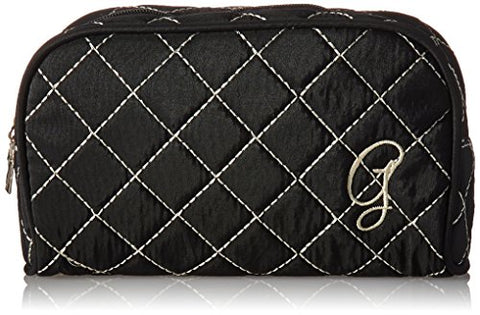 Kate Aspen Cosmetic Couture Quilted Monogrammed Make-Up Bag, Letter G