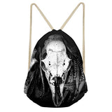 Bigcardesigns Drawstring Backpack Rucksack Shoulder Outdoor Sport Bag Skull