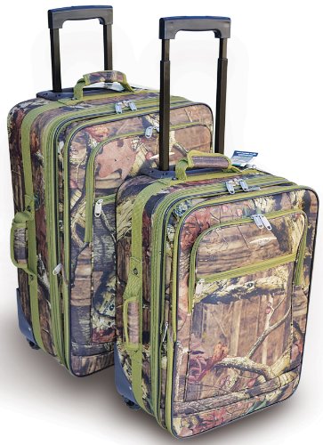 Explorer 2 pcs Mossy Oak Luggage Set Wheel Realtree Like Tactical Hunting Camo Heavy Duty Duffel
