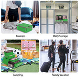 BAGAIL Packing Cubes System 7-Pcs Travel Organizer Accessories for Carry On Luggage with Shoe Bag & Toiletry Bags Lime Green