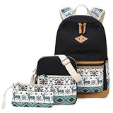 Canvas Backpack Cute Lightweight Teen Girls Backpacks School Shoulder Bags Backpack Set Alando