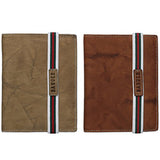 Banuce Real Leather Passport Holder for Men Travel Wallet Cover with Elastic Strap