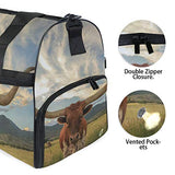 Texas Longhorn Steer Sports Gym Bag with Shoes Compartment Travel Duffel Bag for Men Women