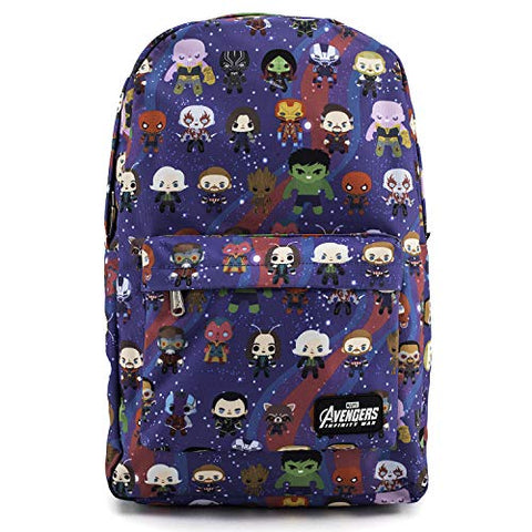 Loungefly Avengers Chibi Print Nylon Backpack (One Size, Multi)