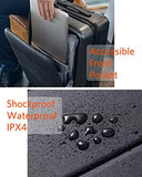 NINETYGO Carry on Luggage 22x14x9 with Spinner Wheels, Hardside Carry on Suitcase with Front Pocket Lock Cover, Super Convenient & Lightweight for Business Travel (20")