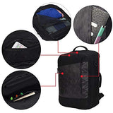 Hynes Eagle 28L Aurora Convertible 19x12x7.5 Flight Approved Carry On Travel Backpack Black Legend